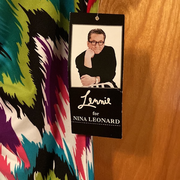 BUY THE DRESS GET THE JEWELRY FREE!! LENNIE for NINA LEONARD MIDI DRESS. SIZE S - Picture 4 of 6